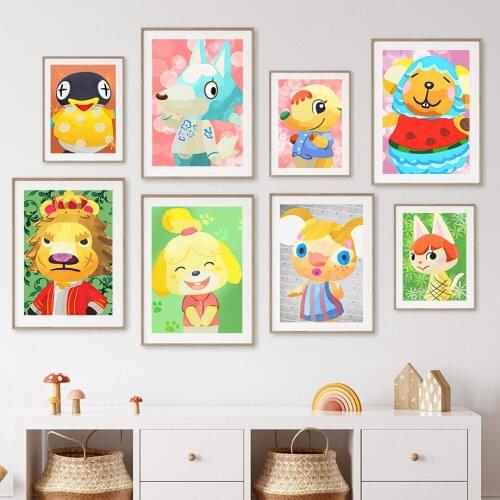 Elephant Dog Cat Penguin Lion Squirrel Sheep Nordic Posters And Prints Wall Art Canvas Painting Wall Pictures Kids Room Decor