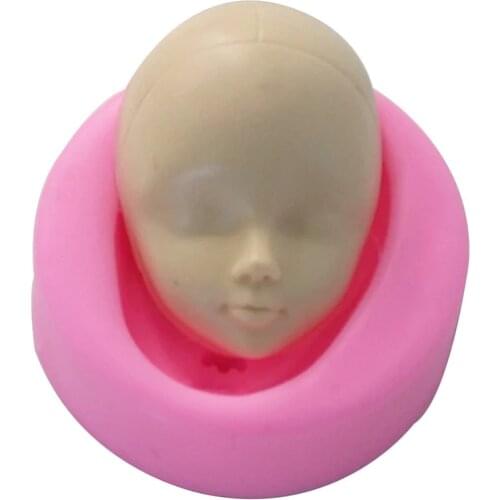 3D woman girl face cooking tools wedding decoration Silicone Mold DIY head Fondant Sugar Craft baking tools for cakes F0659