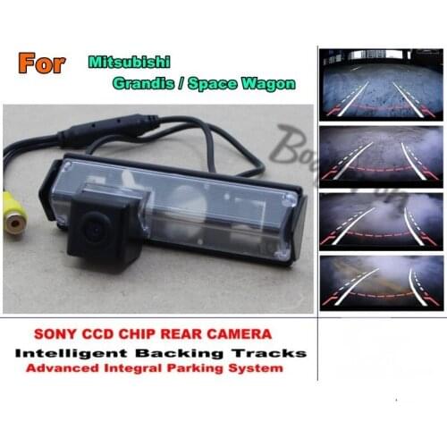 For Mitsubishi Grandis / Space Wagon 2003-2011 Smart Tracks Chip Camera HD CCD Intelligent Dynamic Parking Car Rear View Camera