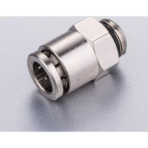 Tube 1/4-1/8" BSPP thread with O-ring pneumatic brass male straight copper straight connector male tube fittings