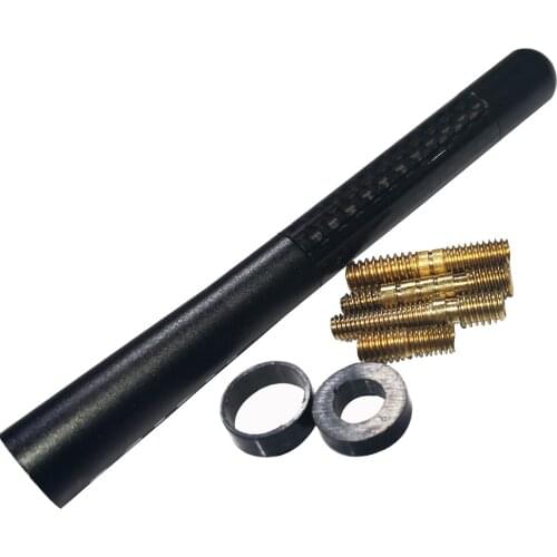 Universal Car Roof Mast Whip Stereo Radio FM/AM Signal Antenna WRC WOLF Carbon Fiber Short Antenna Radio Antenna