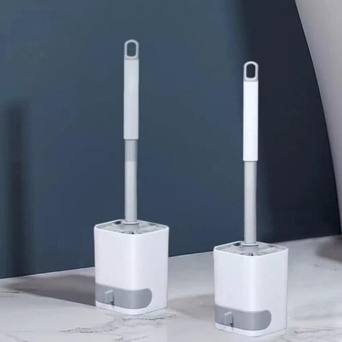TPR Bathroom Toilet Brush Holder Toilet Wall-Mounted Cleaning Brush Household Floor Cleaning Tools Bathroom Accessories Set
