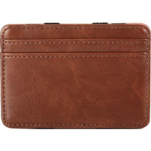 Magic creative mens wallet PU leather card holder mini clutch wallet for men designer fashion