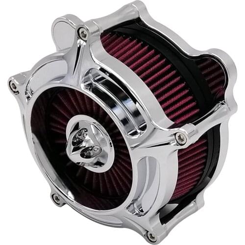 MACTIONS Motorcycle Chrome Air Cleaner Air Filter For Harley Touring Street Road Glide Sportster 1200 883 XL Dyna Softail FLHX