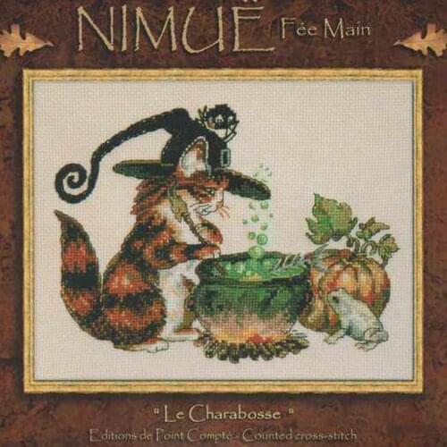 Gold Collection Lovely Counted Cross Stitch Kit Nimue Nium Le Charabosse Cat Wizard Kitten Kitty