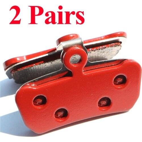 2 Pairs (4pcs) Red Mountain Bike Disc Brake Lining 37.5*23.5mm For AVID ELIXLIR TRAIL/E7/E9/XO/GUIDE RSC Bicycle MTB Parts