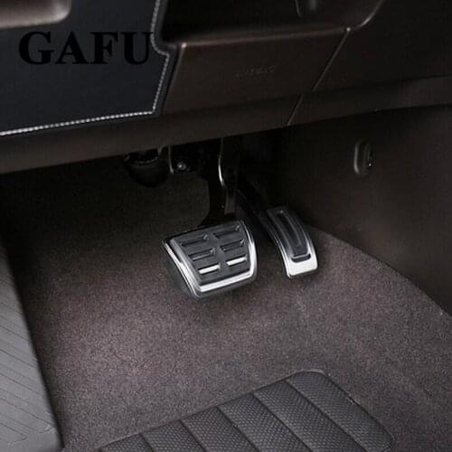 Car Interior rest pedal Foot Fuel Brake Clutch AT pedals For Skoda kodiaq Car accessories 2016 2017 2018 3pcs