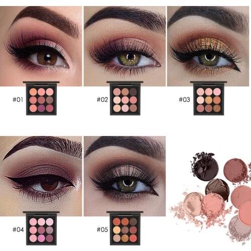 9 Colors Makeup Eyeshadow Palette Makeup Eyeshadow Palette Matte&Shimmer Smoky Eye Shadow Palette pallete makeup