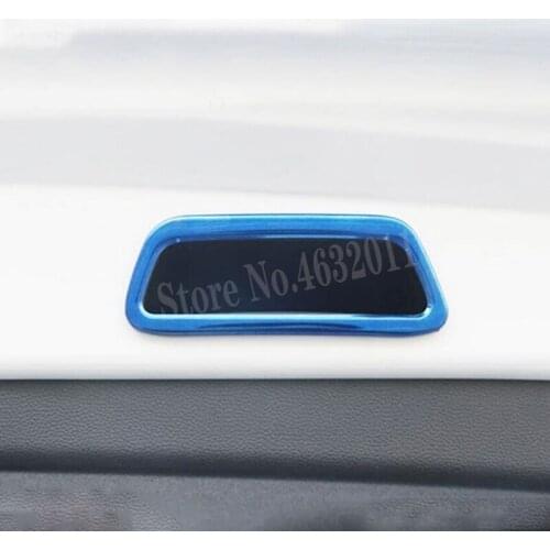 Stainless steel For MG ZS accessories 2018 Car rear Trunk box handle frame LHD Cover Trim Car Styling 1pcs