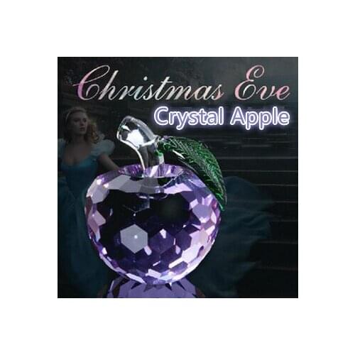 Free shippment!2016New Christmas apple Crystal apple purple color valentines Day Birthday Gift