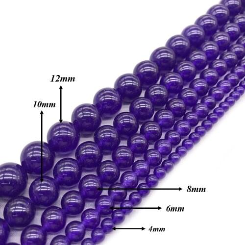 Natural Stone Loose Bead AmethystRound Beads for Women DIYJewelry Making Bracelets Necklaces Multiple Purposes J237