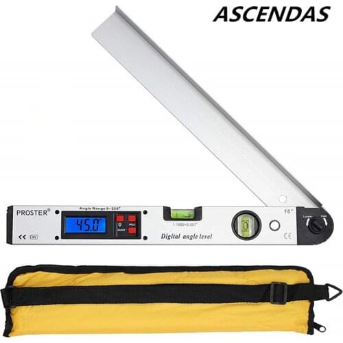 Digital Angle Finder Gauge 0-225 Degree Digital Inclinometer Protractor Angle Finder for Vertical Horizontal Dual Spirit Level