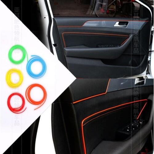 5M Car Interior Mouldings Trims Decoration Line Strips Car-styling Door Dashboard Air Outlet Decorative Sticker Auto Accessories