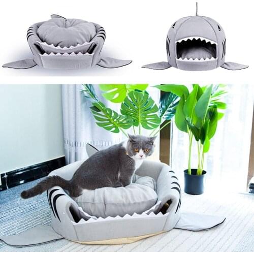 Dog House Shark Washable Pet Dog Nest Cat Bed High Quality Polyester Cotton Puppy Cushion Mats XS/S/M/L Sleeping Sofa Bed