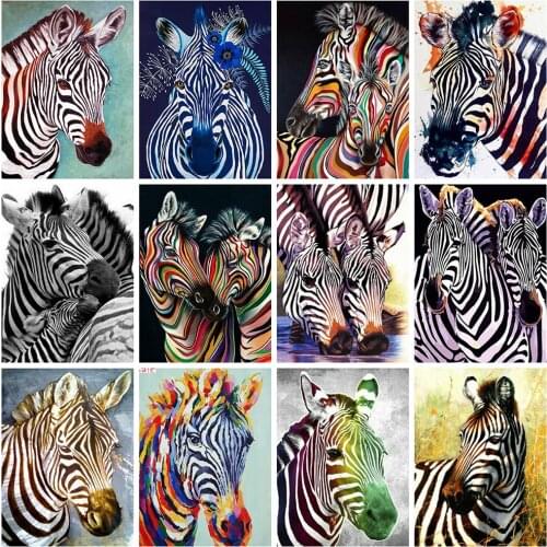Evershine 5D DIY Diamond Painting Zebra Crafts Kit Diamond Embroidery Sale Animal Mosaic Rhinestone Pictures Home Decor Gift