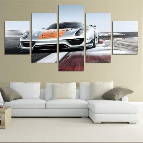 Home Decoration Canvas Painting 5 Pieces HD Prints Car Wall Art Landscape Modular Office Creative Frame Pictures Artwork Poster