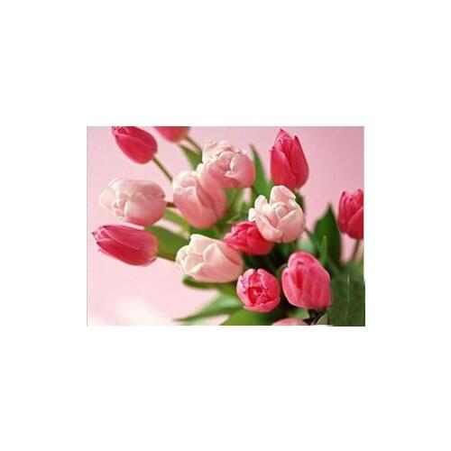 Arts Needlework,Pink Rose Bouquet Aida 14CT Counted Flower Cross stitch kits For Embroidery Canvas Patterns,DIY Handmade Decor