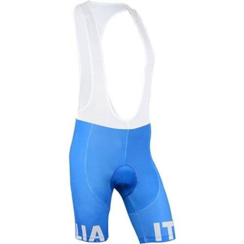 Italy blue Bicycle Bib Shorts Men Outdoor Wear Bike Cycling 5D Coolmax Gel Padded Riding Bib Shorts Cycling Bib Shorts