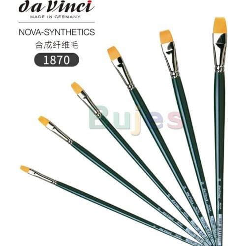 Da Vinci Oil & Acrylic Paint Brush,Nova Series 1570 Flat Synthetic, good Color-carrying Capacity for Clean, Even Brush Strokes