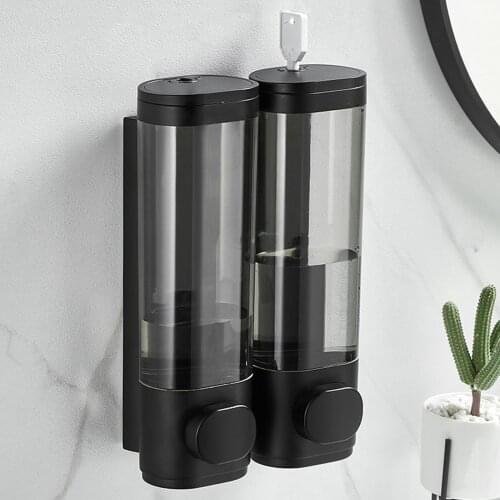 600mL Manual Soap Dispenser Wall Mounted Hand Press Soap Dispenser for Dish Liquid Lotion Shower Gel Shampoo Chamber