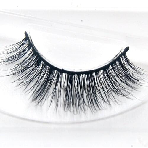 1pc natural False Eyelashes 3D Mink Lashes Luxury Hand Made Mink Eyelash High Volume Cruelty Free Mink Eyelashes Upper Lash A02