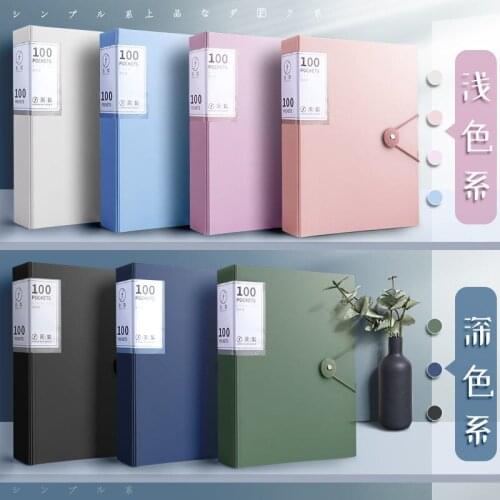 A4 File Bag 60 80 100 Pages Data Book Large Capacity Files Folder Information Booklet Stationery Office School Supplies
