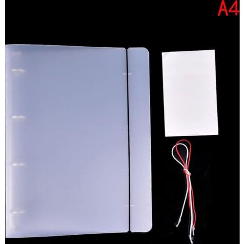 Loose Leaf Ring Binder Diary Planner Cover A4/A5/A7 Plastic Clip File Folder Transparent Color Plastic Notebook Journal