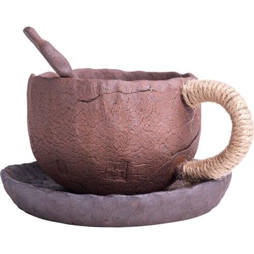 Personalized Coffee Cup Latte Glass Porcelain Chinese Tea Cup Vintage Eco Friendly Simple Kahve Fincan Home Drinkware BD50BD