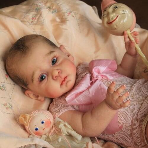 23 Inches Lifelike Newborn Bebe Huxley Vinyl Silicone reborn kit Unpainted Unfinished DIY Blank Doll Kit Reborn Baby