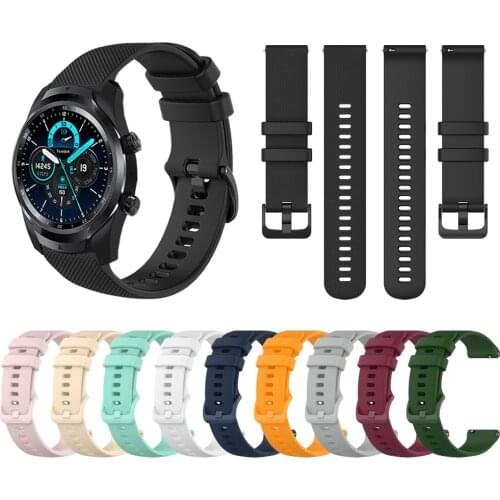 Watchband Straps For TicWatch Pro 2021 4G/Pro 3 GPS/GTX/S2/E2/2/E S Smartwatch Silicone Strap Band Replace Bracelet