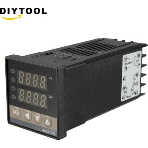 REX-C100 110V to 240V 0 to 400 Degree Digital PID Temperature Controller Kits with K Type Probe Sensor