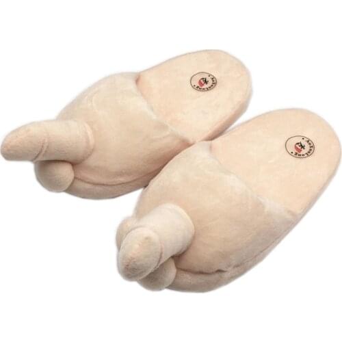 Women Winter Slippers Creative Penis Home Slippers Ladies Warm Funny Flat Shoes Woman Unicorn Slippers One Size Big House Slides