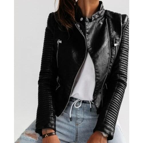 Женские модные кожаные куртки Young17 China At AliExpress