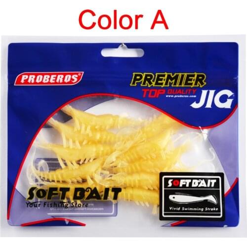 10pcs/lot Shrimp Soft 8cm/3g Artificial Bait Fishing Lure Silicone Simulation Prawn Squid Jig Octopus wobbles carp baits