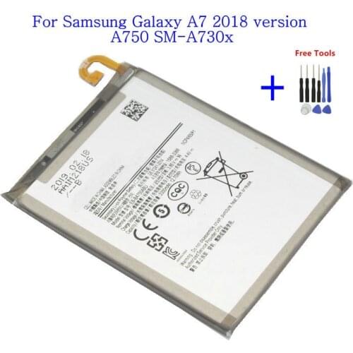 1x 3300mAh EB-BA750ABU Battery For Samsung Galaxy A7 2018 Version A730x A750 SM-A730x A10 SM-A750F + Repair Tools kit