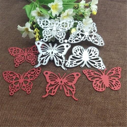 4pcs butterfly Lace Metal Cutting Dies Stencils For DIY Scrapbooking Decorative Embossing Handcraft Die Cutting Template