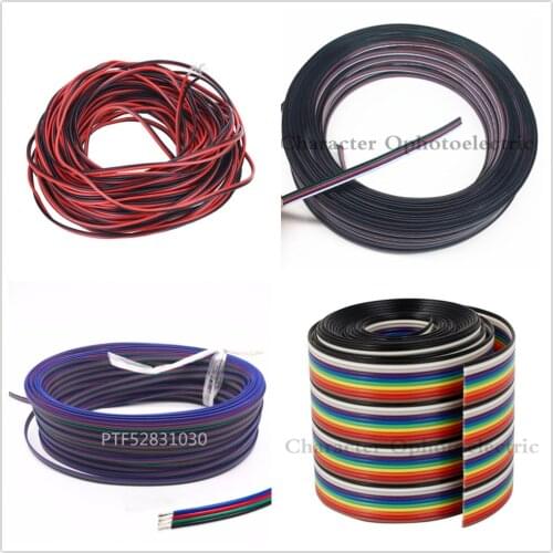 5~100 meters 2pin 3pin 4pin 5Pin Extension Wire Led Cable Connector,For 5050 3528 WS2812B LED Stirp Light