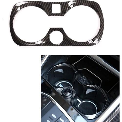 Carbon Fiber Car Water Cup Holder Trim Sticker Frame Cover for BMW 3 Series G20 G21 G28