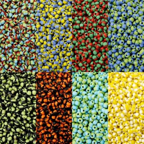 20g 6/O 4mm Mixed Multi-Color Czech Glass Seed Spacer Beads Austria Crystal Round Beads Garment DIY Jewelry Making Crafts