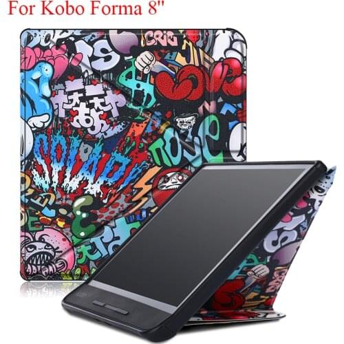 For Kobo Forma 8'' Transformers Stand Case For KOBO Forma 8 inch PU Leather Flip Protective Shell Soft TPU Cover with Sleep Wake