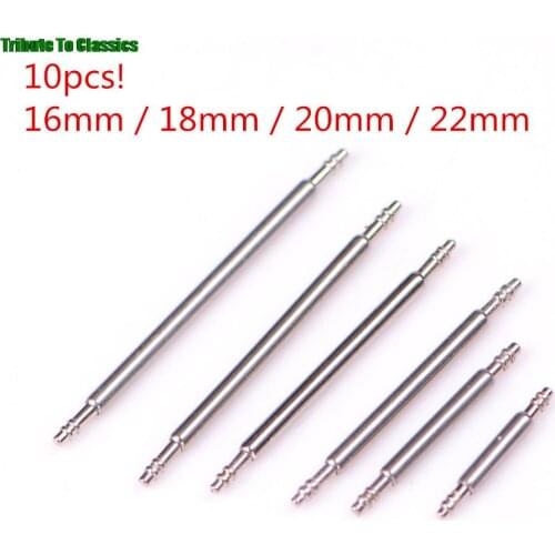 Tool Parts 10 Pcs 8-22MM Watch Band Spring Bars Strap Link Pins Repair Watchmaker Tools 16mm 18mm 20mm 22mm