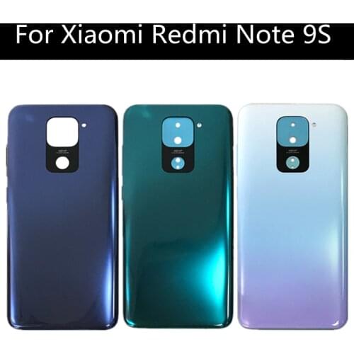 For Xiaomi Redmi Note 9 Pro Battery Cover Note 9s Back Glass Panel Rear Housing For Xiaomi Redmi Note 9S Battery Cover