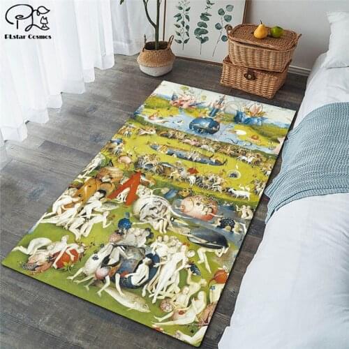 EUR Religion Art Painting Thick Carpet Mat for Living Room Doormat Flannel 3D Printed Bedroom Non-slip Floor Rug style-1