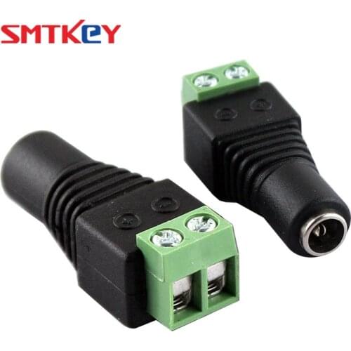 DC Connector Female 5.5 x 2.1mm DC Power Cable Jack Adapter Connector for 12V power adpter cctv camera