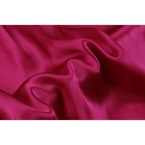 Howmay 100% pure silk fabric satin 16.5m/m 114cm 45" purple red 03# color for scarf womens dress bedding sheet pillowcase