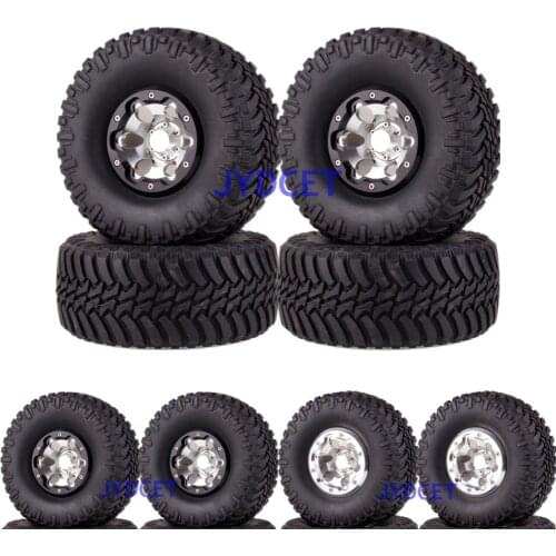 2023-3033 Aluminum 2.2 Inch Beadlock Wheels & 128mm Tires 4pcs For RC 1/10 Model Car Axial Traxxas