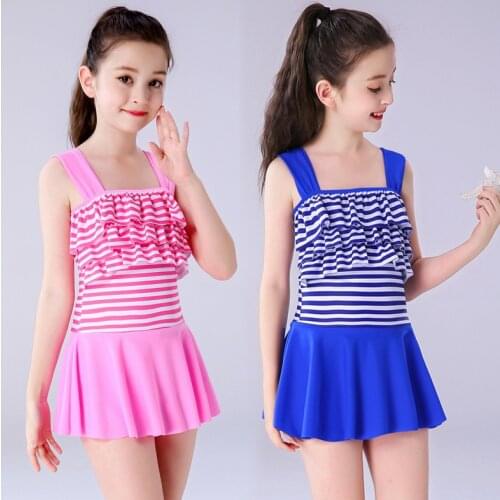 Girl Swimsuit Toddler Girl Bathing Suit 4-15 Years Kids Swimwear Toddler Bathing Suit Girl Skirt One Piece Swimsuit for Girls
