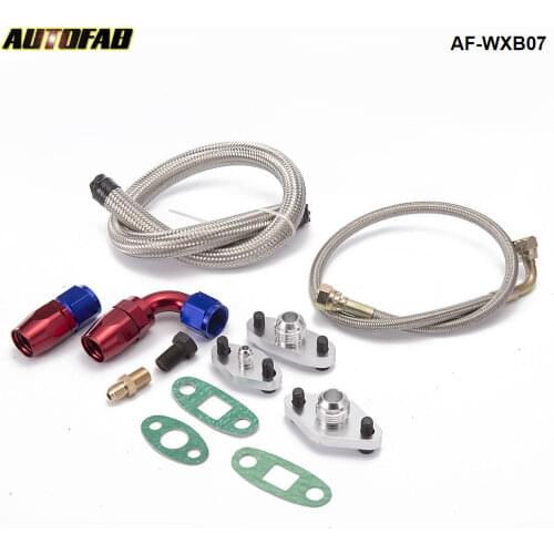 Oil Feed Line Kit Flange For Toyota Supra 1JZGTE 2JZGTE 1JZ/2JZ Single Turbo AF-WXB07