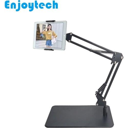 Desktop Cantilever Mount Holder with Weighted Metal Base Stands Support Tripod for iPad Tablets Mobile Phones