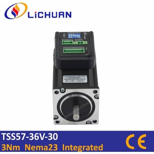 Nema23 3Nm Integrated hybrid servo motor Lichuan 3Nm Nema23 Integrated stepper motor closed loop 4A DC36V TSS57-36V-30